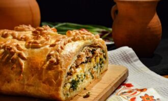 Кулебяка с мясом