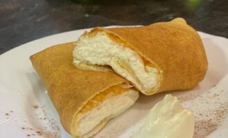 творожные блины с корицей и без муки